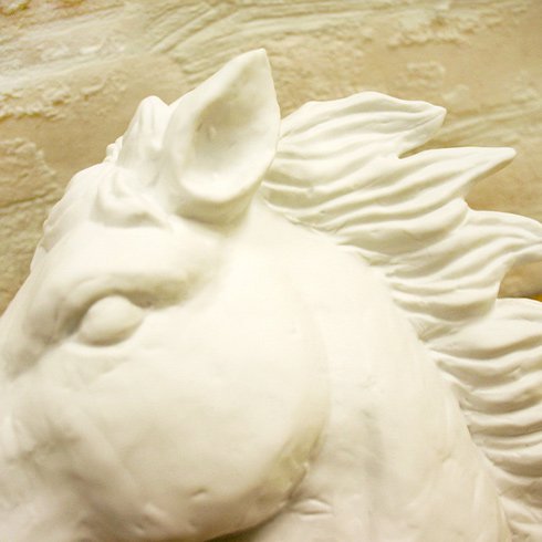Ceramic horse head