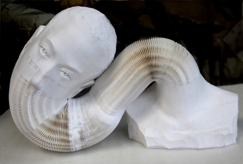 Flexible Paper Sculptures By Li Hongbo