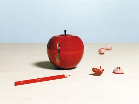 鉛筆削りのカスは、りんごの皮のよう。